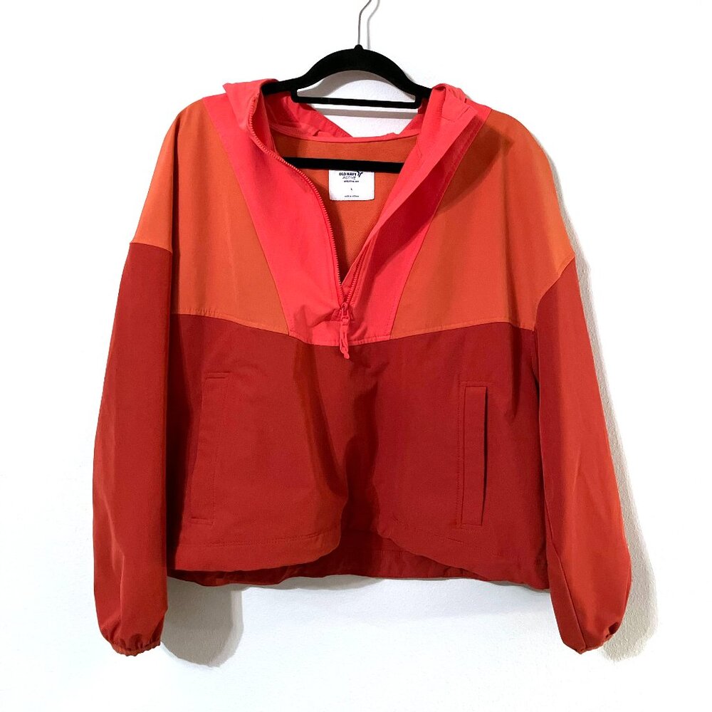 Old Navy Active StretchTech Color-Block Half-Zip Jacket | Large